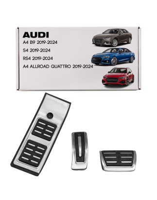 AUDI A4 S4 RS4 2019-2024 RESTYLING COPRIPEDALI CAMBIO AUTOMATICO PER PEDALI APPLICATI (Cod. AP-0FE7-