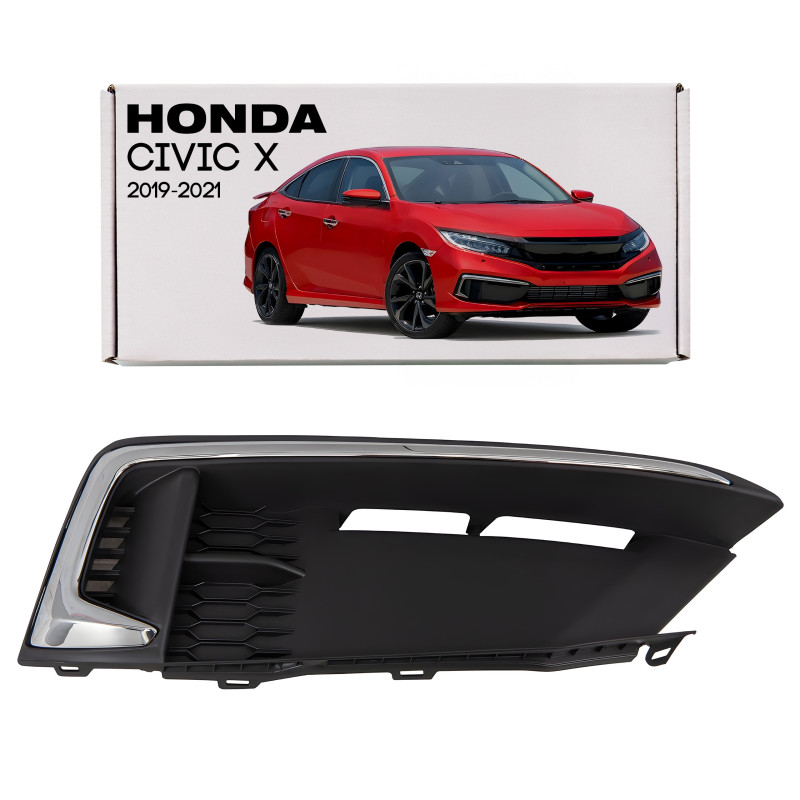 HONDA CIVIC X 2019-2021 berlina RESTYLING GRIGLIA PARAURTI DESTRA 71180TBAK50 (Cod. AP-56F3-897D9_A4