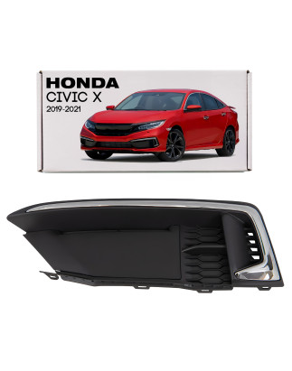 HONDA CIVIC X 2019-2021 berlina RESTYLING GRIGLIA FENDINEBBIA CON CROMATO SINISTRA 71185TBAK50 (Cod.