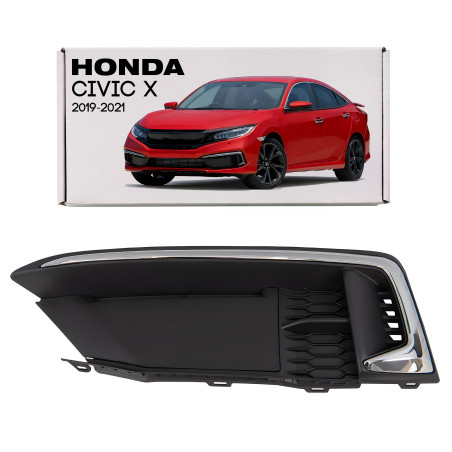 HONDA CIVIC X 2019-2021 berlina RESTYLING GRIGLIA FENDINEBBIA CON CROMATO SINISTRA 71185TBAK50 (Cod.