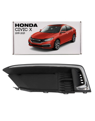HONDA CIVIC X 2019-2021 berlina RESTYLING GRIGLIA FENDINEBBIA CON CROMATA CON MODANATURA SINISTRA 71