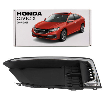 HONDA CIVIC X 2019-2021 berlina RESTYLING GRIGLIA FENDINEBBIA CON CROMATA CON MODANATURA SINISTRA 71