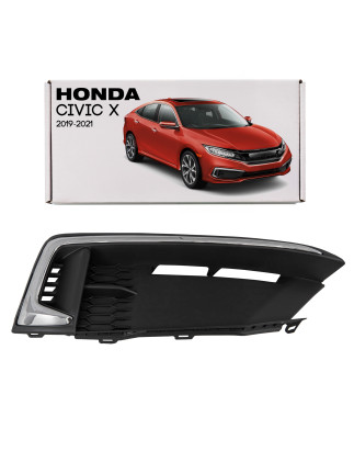 HONDA CIVIC X 2019-2021 berlina RESTYLING GRIGLIA FENDINEBBIA CON CROMATA CON MODANATURA DESTRA 7118