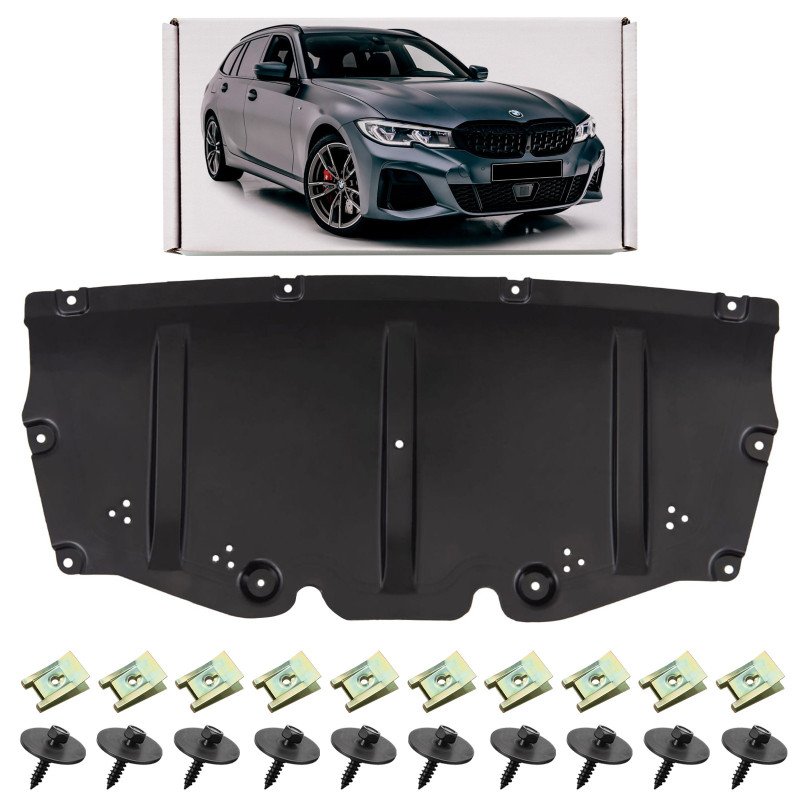 BMW SERIA 3 G21 2018+ PIASTRA PROTEZIONE PER MOTORE ANTERIORE CON KIT VITI 51757340857 (Cod. AP-1325