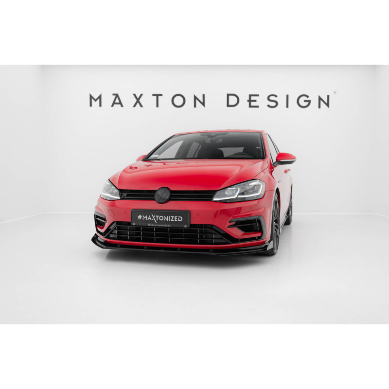 SPLITTER ANTERIORE street pro + Flaps Volkswagen Golf R / R-Line Mk7 Facelift (Cod. M-VWGO7FRCNC-FD2