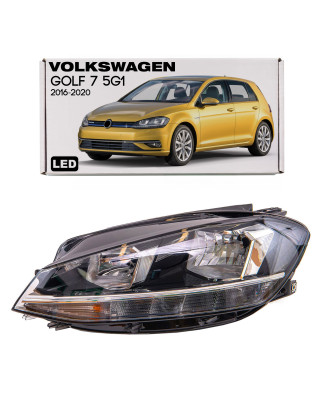 VOLKSWAGEN GOLF 7 VII 5G1 2016-2020 RESTYLING FARO ANTERIORE DRL LED CON LAMPADA FENDINEBBIA SINISTR