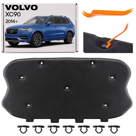 VOLVO XC90 II 2014+ PANNELLO FONOASSORBENTE COFANO KIT CON CLIP 31442270 (Cod. AP-AAD5-4719F_A4x4)