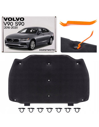 VOLVO V90 S90 2016-2020 PRE-RESTYLING PANNELLO FONOASSORBENTE COFANO KIT CON CLIP 31383344 (Cod. AP-