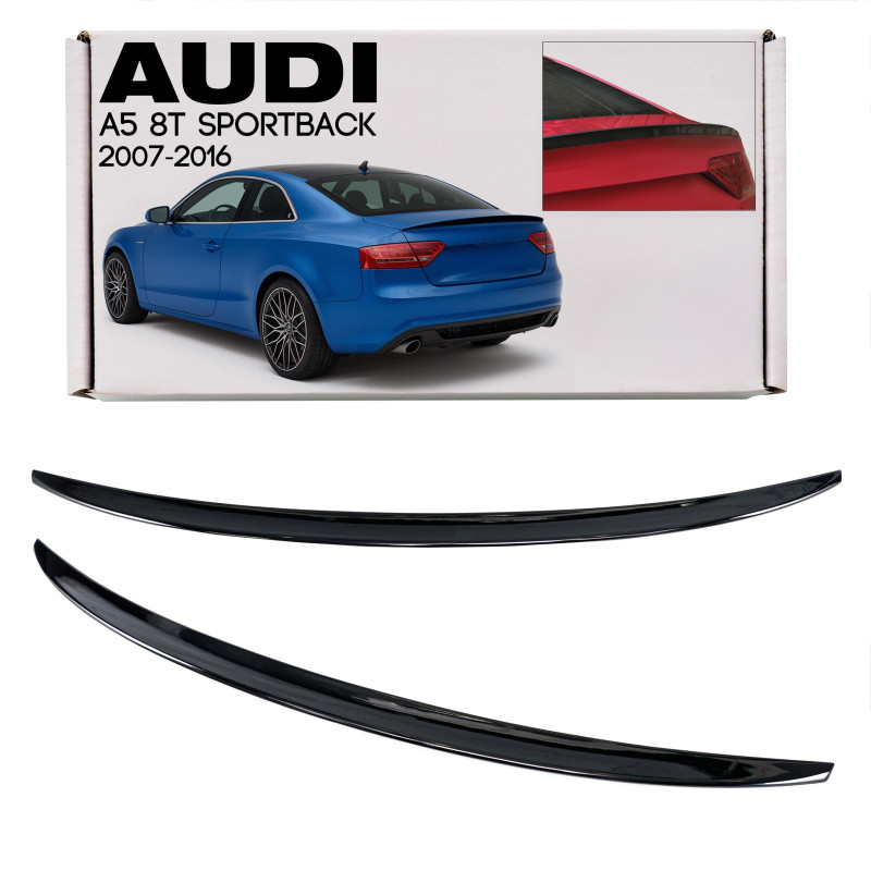 AUDI A5 8T 2007-2016 SPORTBACK SPOILER POSTERIORE NERO VERNICIATO PIANO BLACK (Cod. AP-2101-25190_A4