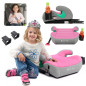 SEGGIOLINO AUTO RONDELLA SEDILE CON ISOFIX GRIGIO-ROSA R129 125-150 CM (Cod. AP-CBAE-17715_A4x4)