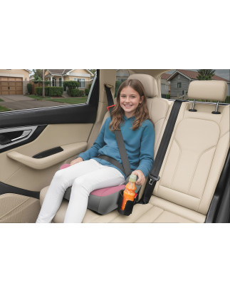 SEGGIOLINO AUTO RONDELLA SEDILE CON ISOFIX GRIGIO-ROSA R129 125-150 CM (Cod. AP-CBAE-17715_A4x4)