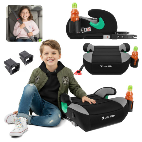 SEGGIOLINO AUTO RONDELLA SEDILE CON ISOFIX NERO-GRIGIO R129 125-150 CM (Cod. AP-A4CA-458AA_A4x4)