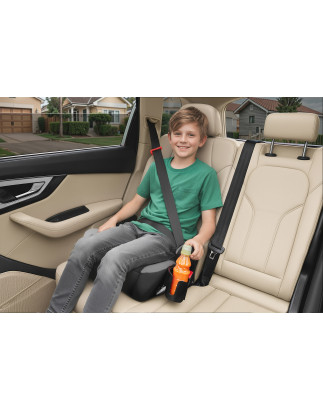 SEGGIOLINO AUTO RONDELLA SEDILE CON ISOFIX NERO-GRIGIO R129 125-150 CM (Cod. AP-A4CA-458AA_A4x4)