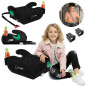 SEGGIOLINO AUTO RONDELLA SEDILE CON ISOFIX NERO TRAPUNTATO R129 125-150 CM (Cod. AP-1B2F-582AA_A4x4)