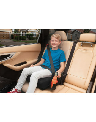 SEGGIOLINO AUTO RONDELLA SEDILE CON ISOFIX NERO TRAPUNTATO R129 125-150 CM (Cod. AP-1B2F-582AA_A4x4)