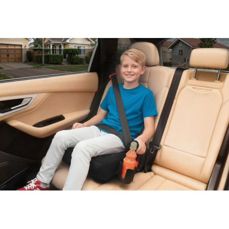 SEGGIOLINO AUTO RONDELLA SEDILE CON ISOFIX NERO TRAPUNTATO R129 125-150 CM (Cod. AP-1B2F-582AA_A4x4)
