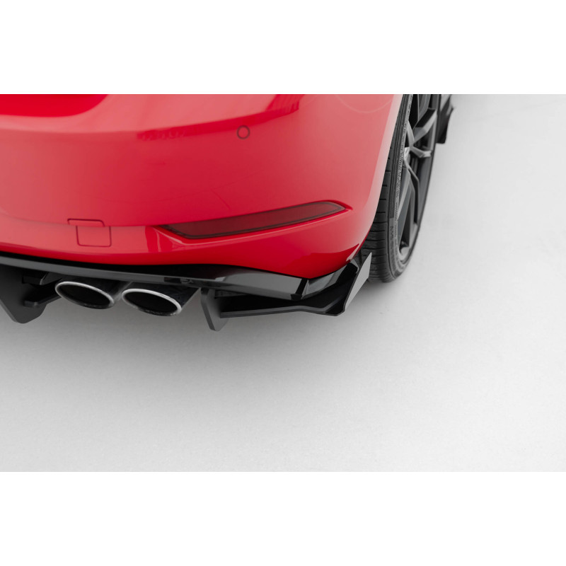 Splitters posteriori laterali Street Pro + Flaps VW Golf 7 R Facelift (Cod. M-VWGO7FRCNC-RSD1B+RSF1G