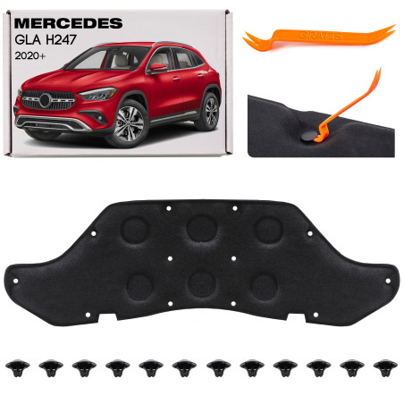 MERCEDES GLA H247 2020+ PANNELLO FONOASSORBENTE COFANO A2476829500 (Cod. AP-FED3-61602_A4x4)