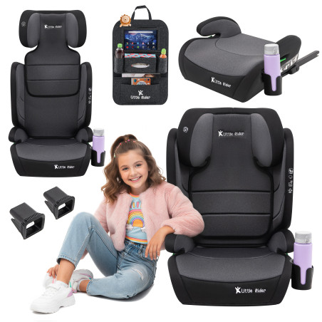 SEGGIOLINO AUTO MODELLO MATTEO GRIGIO-NERO R129 100-150 CM ISOFIX + GRATIS (Cod. AP-3B7F-66104_A4x4)