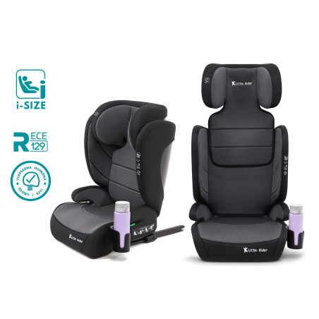SEGGIOLINO AUTO MODELLO MATTEO GRIGIO-NERO R129 100-150 CM ISOFIX + GRATIS (Cod. AP-3B7F-66104_A4x4)