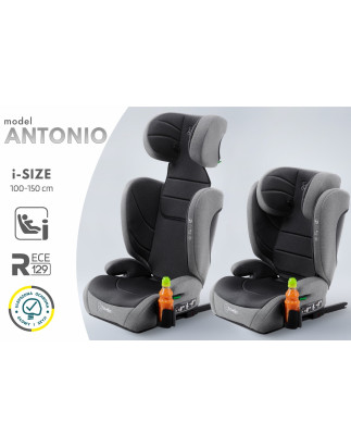 ANTONIO SEGGIOLINO AUTO SUPPORTO 2W1 E SIZE 100-150 CM R129 ISOFIX (Cod. AP-0EA7-917CD_A4x4)