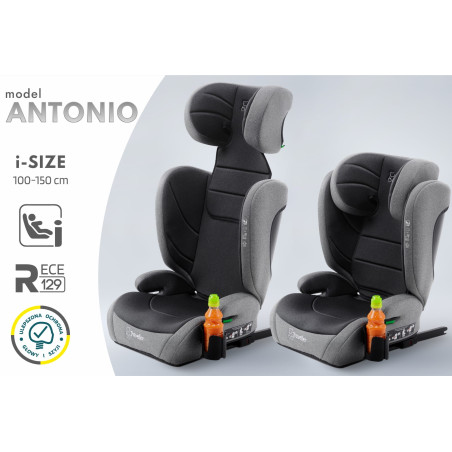 ANTONIO SEGGIOLINO AUTO SUPPORTO 2W1 E SIZE 100-150 CM R129 ISOFIX (Cod. AP-0EA7-917CD_A4x4)