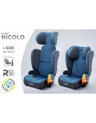 NICOLO SEGGIOLINO AUTO SUPPORTO 2W1 E SIZE 100-150 CM R129 (Cod. AP-3235-130DC_A4x4)