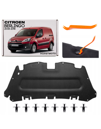 CITROEN BERLINGO II 2008-2018 PANNELLO FONOASSORBENTE COFANO CON KIT CLIP 1679980480 (Cod. AP-03BF-2