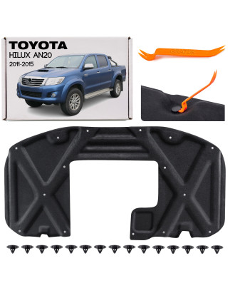 TOYOTA HILUX VII AN20 2011-2015 RESTYLING PANNELLO FONOASSORBENTE COFANO CON KIT CLIP 533410K150 (Co