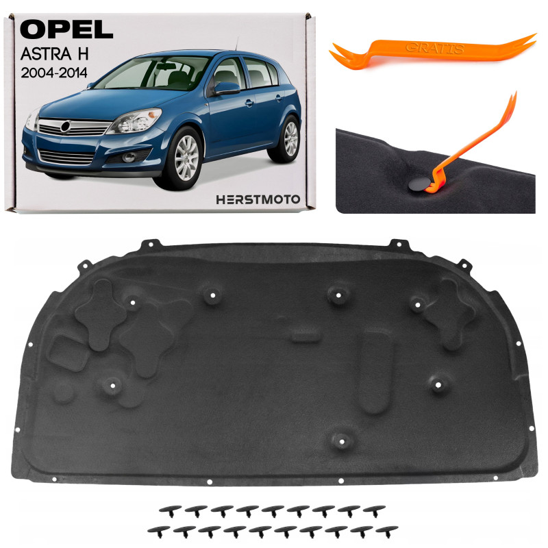 OPEL ASTRA H 2004-2014 PANNELLO FONOASSORBENTE COFANO 13114637 (Cod. AP-9D2D-17189_A4x4)