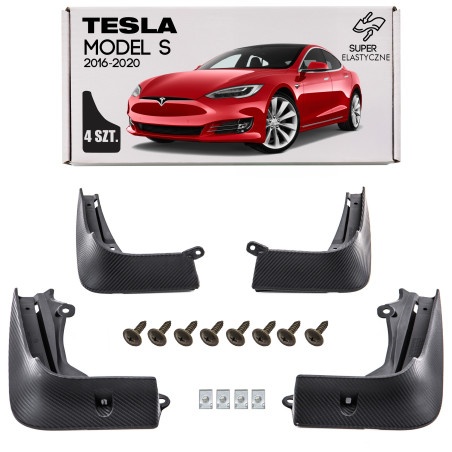 TESLA MODELLO S 2016-2020 RESTYLING PARASPRUZZI KIT (Cod. AP-F349-124F2_A4x4)