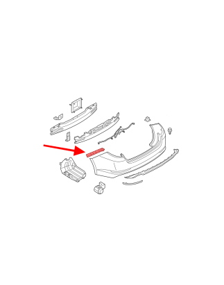 KIA OPTIMA III TF 2013-2015 RESTYLING GUIDA PARAURTI POSTERIORE SINISTRO 866132T501 (Cod. AP-00C5-50