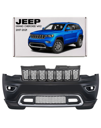 JEEP GRAND CHEROKEE IV WK2 2017-2021 SECONDO FACELIFTING COMPLETO PARAURTI ANTERIORE CON GRIGLIA 6EB