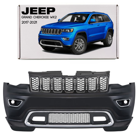 JEEP GRAND CHEROKEE IV WK2 2017-2021 SECONDO FACELIFTING COMPLETO PARAURTI ANTERIORE CON GRIGLIA 6EB