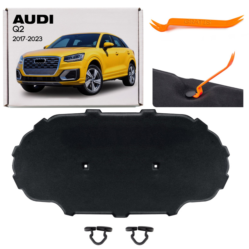 AUDI Q2 2017-2023 PANNELLO FONOASSORBENTE COFANO CON CLIP 81A863825 (Cod. AP-1850-25571_A4x4)