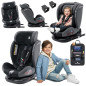 SEGGIOLINO AUTO GIREVOLE ALEXANDER 360° NERO-GRIGIO 40-150 CM E-SIZE R129 + ISOFIX (Cod. AP-604F-75