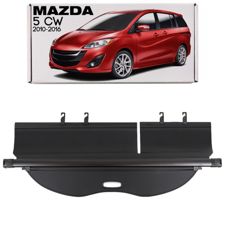 MAZDA 5 II CW 2010-2016 CAPPELLIERA COPRIBAGAGLI NERA C513-V1-350 (Cod. AP-4B03-639DE_A4x4)