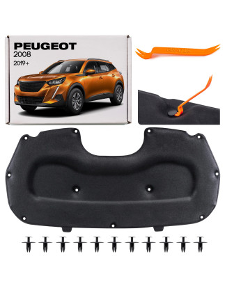 PEUGEOT 2008 II 2019+ PANNELLO FONOASSORBENTE COFANO CON KIT CLIP 9825959880 (Cod. AP-3CE6-46517_A4x