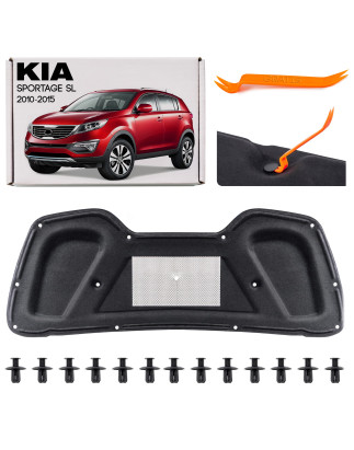 KIA SPORTAGE III SL 2010-2015 PANNELLO FONOASSORBENTE COFANO KIT CON CLIP 811253W000 (Cod. AP-972B-6