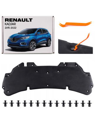 RENAULT KADJAR 2015-2022 PANNELLO FONOASSORBENTE COFANO KIT CON CLIP 658400904R (Cod. AP-6F83-28913_
