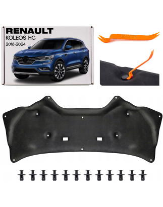 RENAULT KOLEOS II HC 2016-2024 PANNELLO FONOASSORBENTE COFANO KIT CON CLIP 658406554R (Cod. AP-C70A-