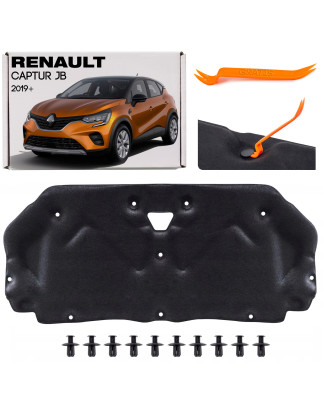 RENAULT CAPTUR II JB 2019+ PANNELLO FONOASSORBENTE COFANO KIT CON CLIP 658407258R (Cod. AP-BDDC-7355