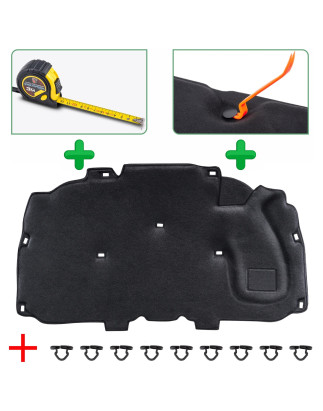 VOLVO S40 II 2004-2012 DIESEL PANNELLO FONOASSORBENTE COFANO KIT CON CLIP 30715979 (Cod. AP-082E-479