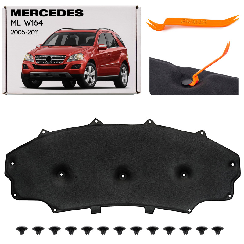 MERCEDES ML W164 2005-2011 PANNELLO FONOASSORBENTE COFANO 1646820126 (Cod. AP-B49F-10533_A4x4)