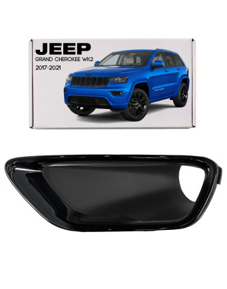 JEEP GRAND CHEROKEE IV WK2 2017-2021 RESTYLING CORNICE FENDINEBBIA GRIGLIA PARAURTI NERA SINISTRA 5Y