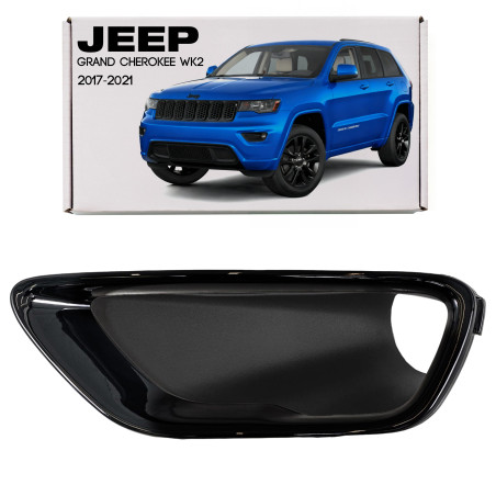 JEEP GRAND CHEROKEE IV WK2 2017-2021 RESTYLING CORNICE FENDINEBBIA GRIGLIA PARAURTI NERA SINISTRA 5Y