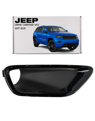 JEEP GRAND CHEROKEE IV WK2 2017-2021 RESTYLING CORNICE FENDINEBBIA GRIGLIA PARAURTI NERA DESTRA 5YL3