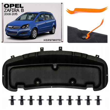 OPEL ZAFIRA B 2008-2015 PANNELLO FONOASSORBENTE COFANO CON KIT CLIP 13151289 (Cod. AP-D974-524BB_A4x