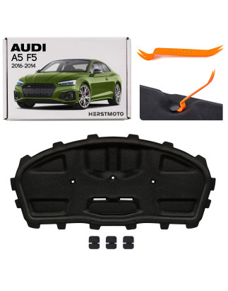 AUDI A5 II F5 2016-2024 PANNELLO FONOASSORBENTE COFANO CON KIT CLIP DI FISSAGGIO 8W6863825 (Cod. AP-