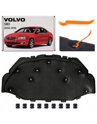 VOLVO S80 II 2006-2016 PANNELLO FONOASSORBENTE COFANO CON KIT CLIP 31352181 (Cod. AP-DE30-133A2_A4x4